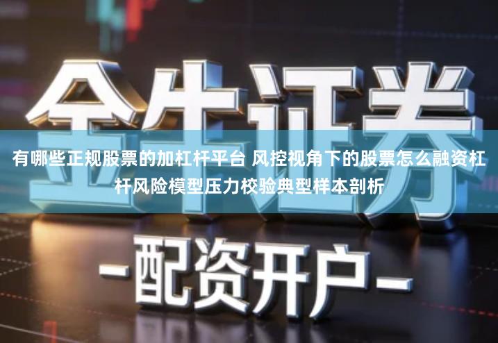 有哪些正规股票的加杠杆平台 风控视角下的股票怎么融资杠杆风险模型压力校验典型样本剖析